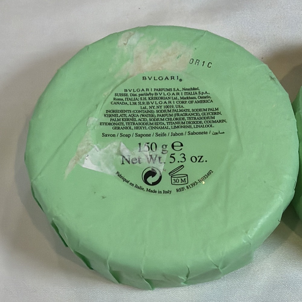 Bvlgari Au The Vert Soap Net Wt. 50 g/1.76 oz. Sealed Lot of 2 - Picture 2 of 2